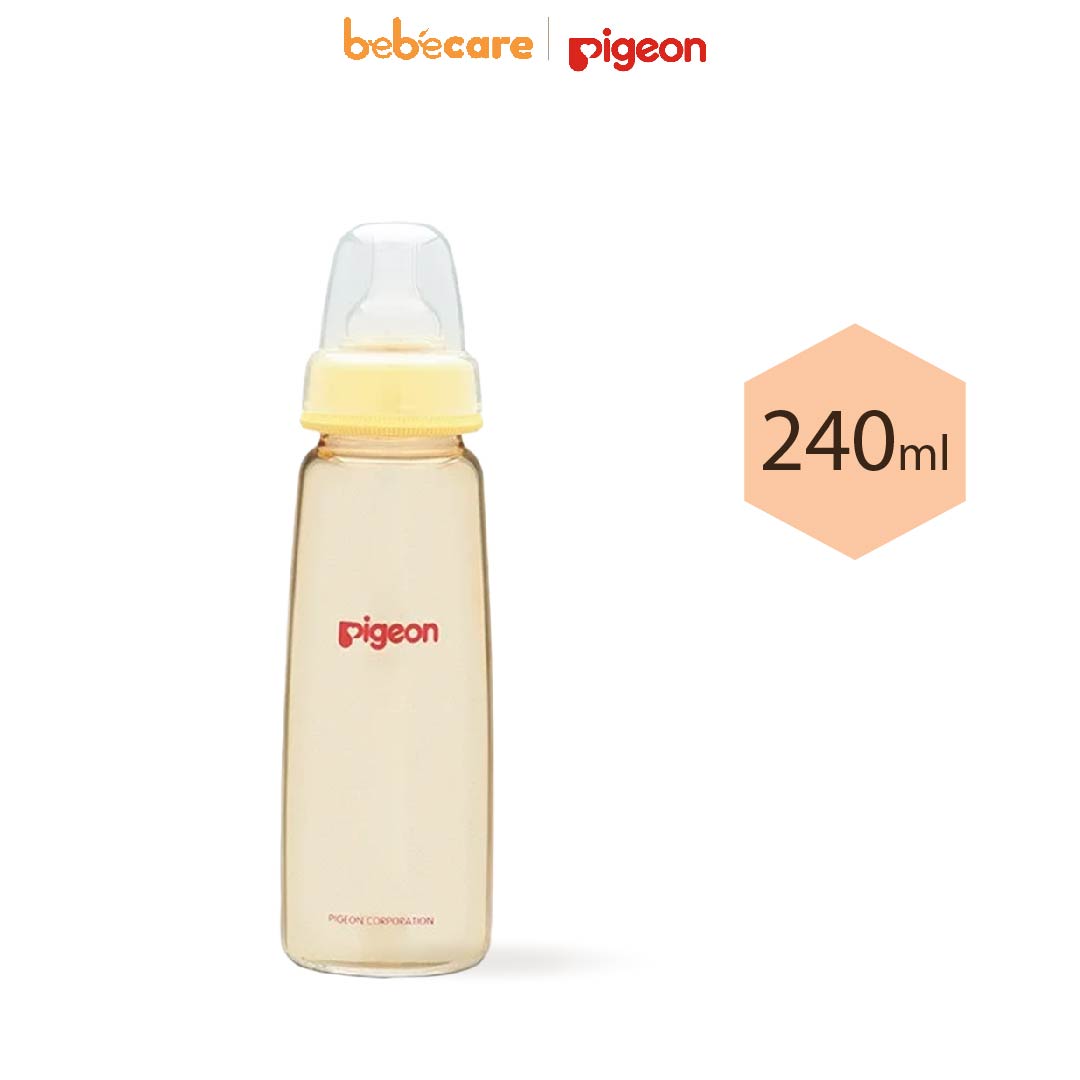 Pigeon (1080)-0Bình Sữa Pigeon PPSU Cổ Hẹp 240ML (4 Tháng Tuổi)